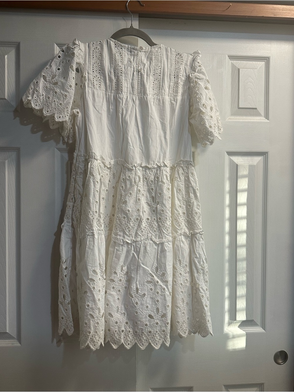 Sea New York White Broderie Anglaise Tiered Eyelet Dress - Picture 3 of 4